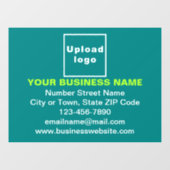 Zakelijk Merk op Tealgroene Rechthoek Raamsticker (Vel)