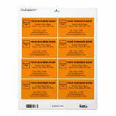 Zakelijk merk op verzendlabel van Orange (Full Sheet)