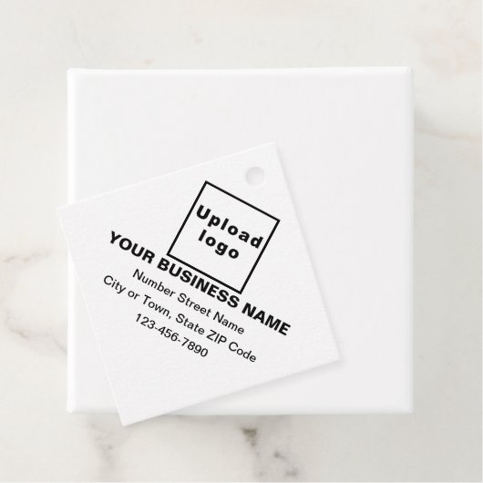 Zakelijk merk op White Diamond Shape Label (In situ)