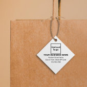 Zakelijk merk op White Diamond Shape Label