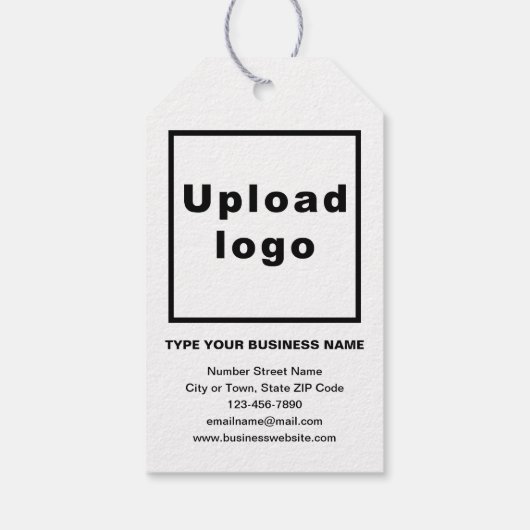 Zakelijk merk op White Gift Label Cadeaulabel (Achterkant)