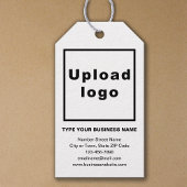 Zakelijk merk op White Gift Label Cadeaulabel