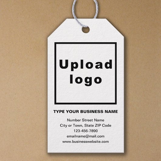 Zakelijk merk op White Gift Label Cadeaulabel