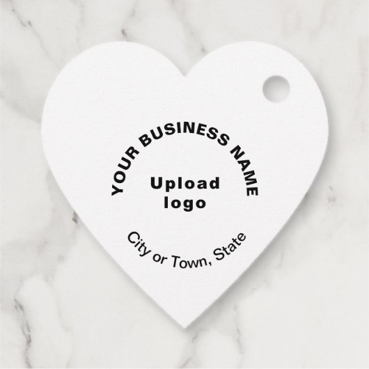 Zakelijk merk op White Heart Shape Label (Achterkant)