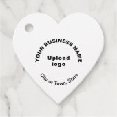 Zakelijk merk op White Heart Shape Label (Voorkant)