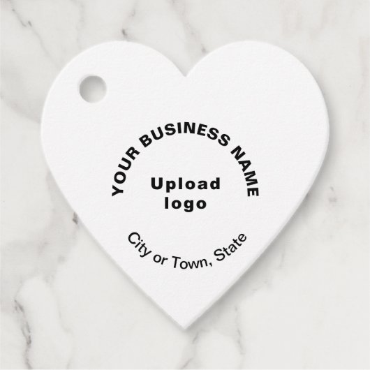 Zakelijk merk op White Heart Shape Label (Voorkant)