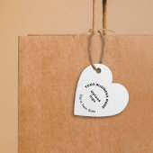 Zakelijk merk op White Heart Shape Label