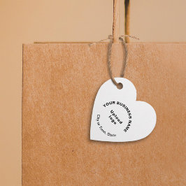 Zakelijk merk op White Heart Shape Label