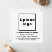 Zakelijk merk op White Square Flat Note-Kaart Notitiekaartje (Voorkant / Achterkant in situ)