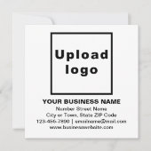 Zakelijk merk op White Square Flat Note-Kaart Notitiekaartje (Voorkant)