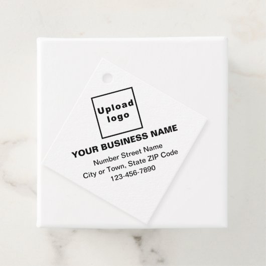 Zakelijk merk op White Square Shape Label (In situ)