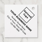 Zakelijk merk op White Square Shape Label (Achterkant)
