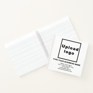 Zakelijk merk op White Square Spiral Notitieboek