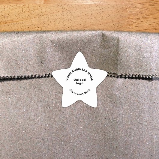 Zakelijk merk op White Star Shape Sticker