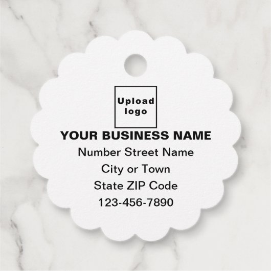 Zakelijk merk op wit geschulpte ronde vorm Label (Achterkant)