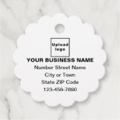 Zakelijk merk op wit geschulpte ronde vorm Label (Voorkant)