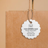 Zakelijk merk op wit geschulpte ronde vorm Label