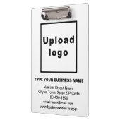 Zakelijk merk op wit klembord (Links)