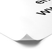 Zakelijk merk op wit Poster (Hoek)