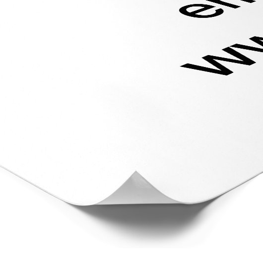 Zakelijk merk op wit Poster (Hoek)