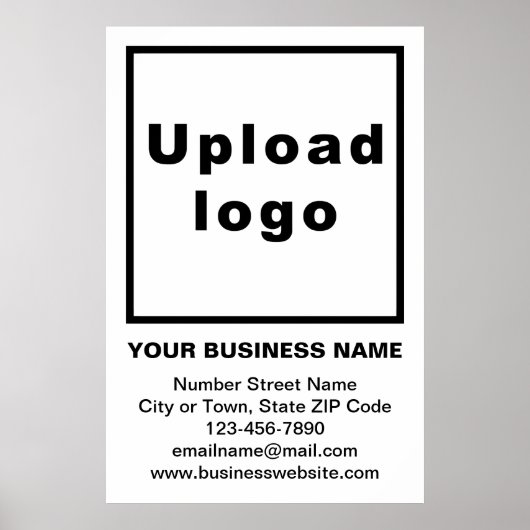 Zakelijk merk op wit Poster (Voorkant)