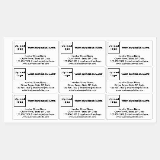 Zakelijk merk op Wit rectangle-etiket met kleefmid Labels (Vel)
