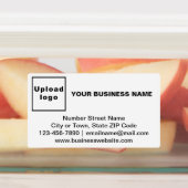 Zakelijk merk op Wit rectangle-etiket met kleefmid Labels (Aangebracht)