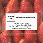 Zakelijk merk op Wit rectangle-etiket met kleefmid Labels