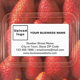 Zakelijk merk op Wit rectangle-etiket met kleefmid Labels