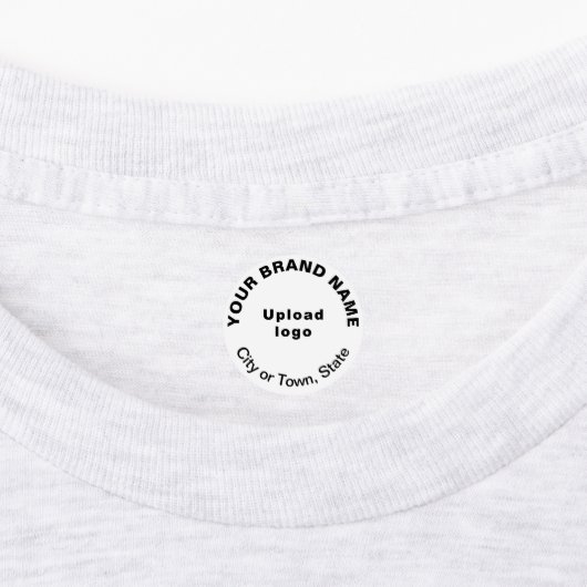 Zakelijk merk op wit rond kledinglabel labels (Aangebracht)