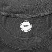 Zakelijk merk op wit rond kledinglabel labels