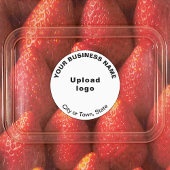 Zakelijk merk op wit rondezelfetiket labels