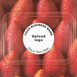 Zakelijk merk op wit rondezelfetiket labels