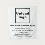 Zakelijk merk op wit tapijt wandkleed (Voorkant)