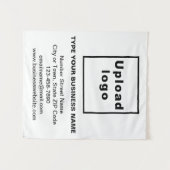 Zakelijk merk op wit tapijt wandkleed (Voorkant (horizontaal))