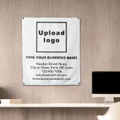 Zakelijk merk op wit tapijt wandkleed