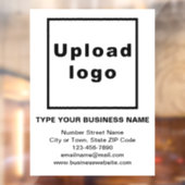 Zakelijk merk op wit venster Cling Raamsticker (Vel 2)