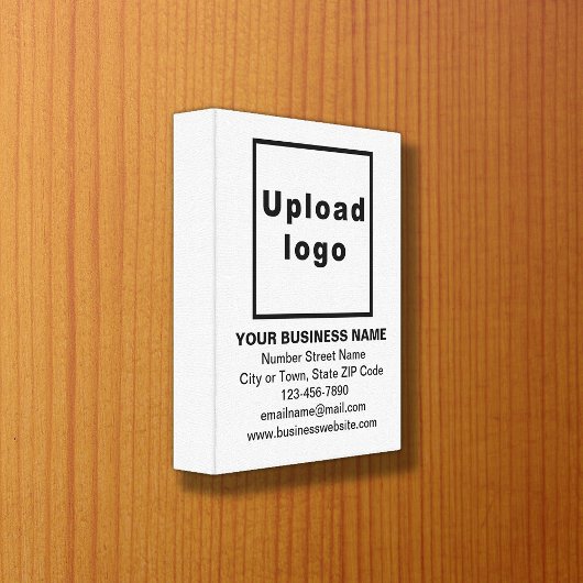 Zakelijk merk op witcanvas afdrukken