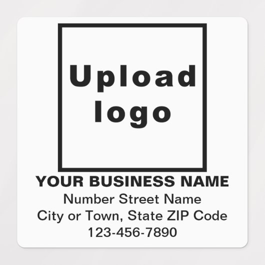 Zakelijk merk op witplein-kleefetiketten labels (Design 1)