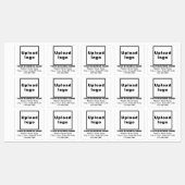 Zakelijk merk op witplein-kleefetiketten labels (Vel)