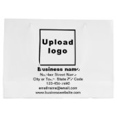 Zakelijk merk op Witte Grote Grootte Gift Bag Groot Cadeauzakje (Achterkant)