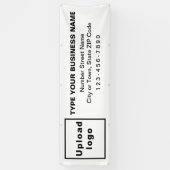Zakelijk merk op witte lange banner (Verticaal)