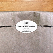 Zakelijk merk op witte ovale Sticker