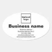 Zakelijk merk op witte ovale Sticker (Voorkant)