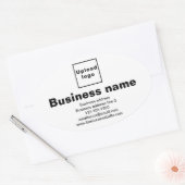 Zakelijk merk op witte ovale Sticker (Envelop)