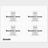 Zakelijk merk op witte ovale Sticker (Vel)