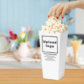 Zakelijk merk op Witte Popcorn Box Bedankdoosjes