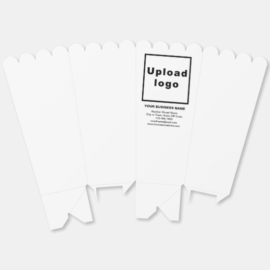 Zakelijk merk op Witte Popcorn Box Bedankdoosjes (Ongevouwen)