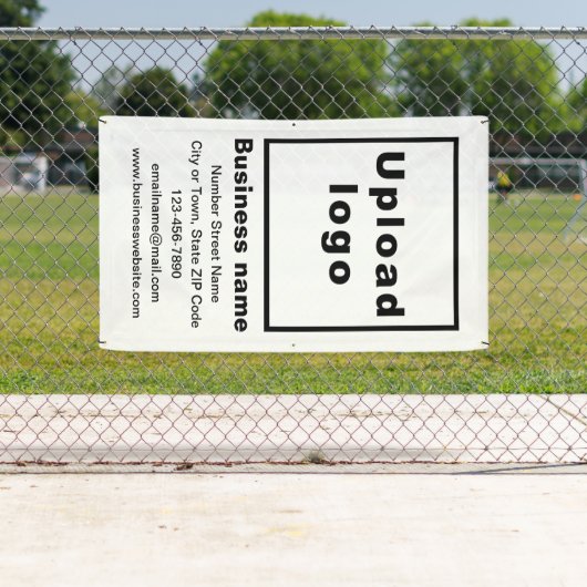 Zakelijk merk op witte portretbanner spandoek (Insitu)