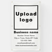 Zakelijk merk op witte portretbanner spandoek (Verticaal)